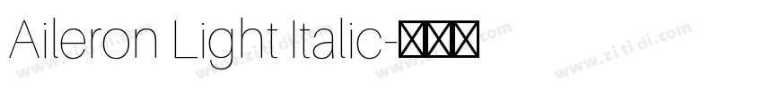 Aileron Light Italic字体转换